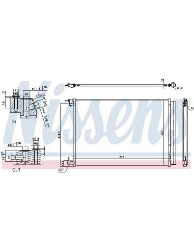 Condensador, aire acondicionado Nissens 940519 - NISSENS CONDENSADOR MERCEDES