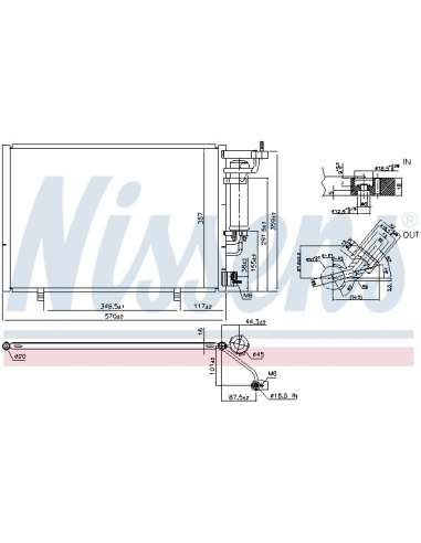 Condensador, aire acondicionado Nissens 940531 - NISSENS CONDENSADOR FORD KA