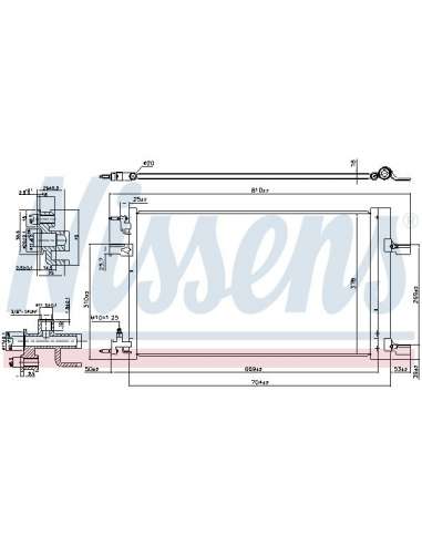 Condensador, aire acondicionado Nissens 940533 - NISSENS CONDENSADOR OPEL INS