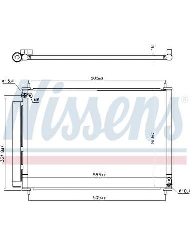 Condensador, aire acondicionado Nissens 940537 - NISSENS HONDA ACCORD 13-