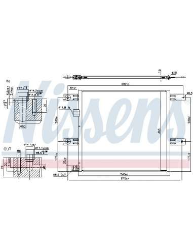 Condensador, aire acondicionado Nissens 940541 - NISSENS CONDENSADOR VOLVO FE