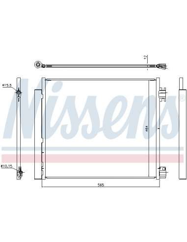 Condensador, aire acondicionado Nissens 940546 - NISSENS CONDENSADOR RENAULT