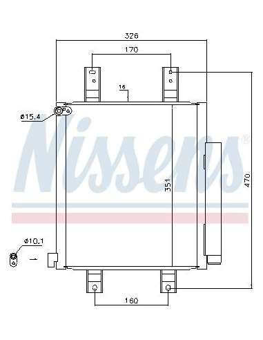 Condensador, aire acondicionado Nissens 940554 - NISSENS CONDENSADOR DAIHATSU