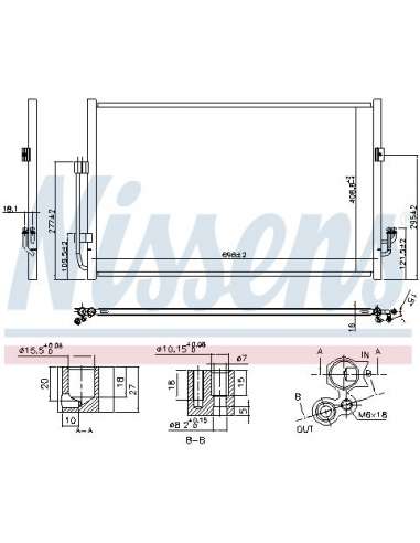 Condensador, aire acondicionado Nissens 940556 - NISSENS CONDENSADOR NISSAN T