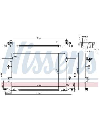 Condensador, aire acondicionado Nissens 94056 - NISSENS CONDENSADOR TOYOTA CA