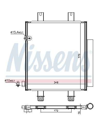 Condensador, aire acondicionado Nissens 940561 - NISSENS CONDENSADOR DAIHATSU