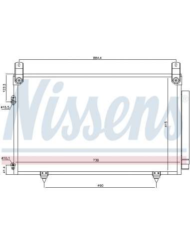 Condensador, aire acondicionado Nissens 940566 - NISSENS CONDENSADOR TOYOTA H