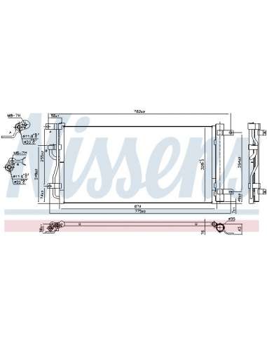 Condensador, aire acondicionado Nissens 940569 - NISSENS CONDENSADOR OPEL ANT