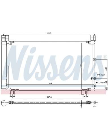 Condensador, aire acondicionado Nissens 940572 - NISSENS CONDENSADOR LEXUS IS