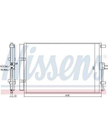 Condensador, aire acondicionado Nissens 940573 - NISSENS CONDENSADOR KIA SOUL