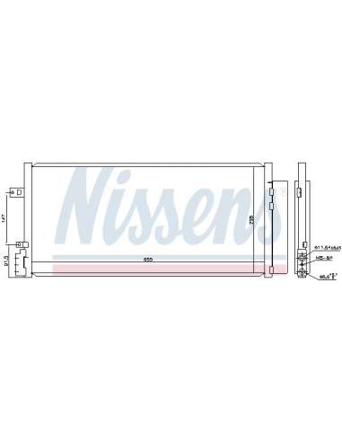 Condensador, aire acondicionado Nissens 940581 - NISSENS CONDENSADOR CHEVROLE