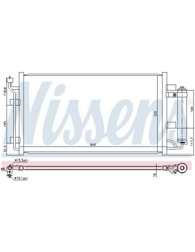 Condensador, aire acondicionado Nissens 940582 - NISSENS CONDENSADOR NISSAN L