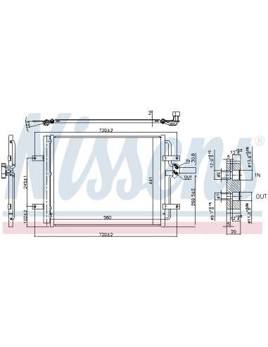 Condensador, aire acondicionado Nissens 940584 - NISSENS CONDENSADOR VOLKSWAG