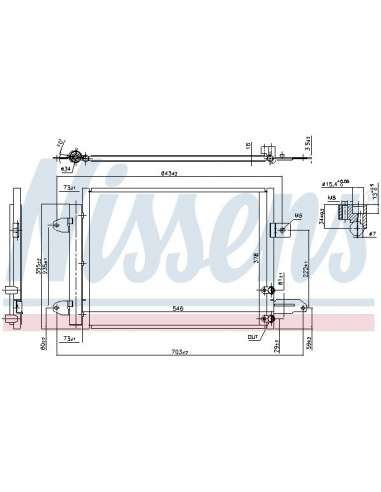 Condensador, aire acondicionado Nissens 940588 - NISSENS CONDENSADOR AUDI RS