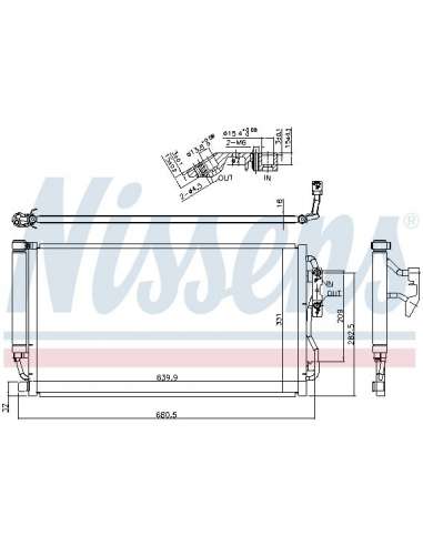 Condensador, aire acondicionado Nissens 940590 - NISSENS CONDENSADOR BMW 4 F3