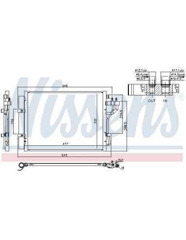 Condensador, aire acondicionado Nissens 940592 - NISSENS CONDENSADOR HYUNDAI