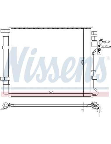 Condensador, aire acondicionado Nissens 940594 - NISSENS CONDENSADOR KIA SORE