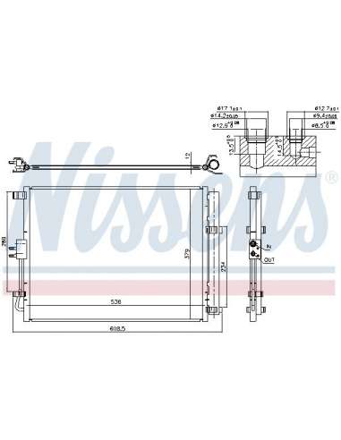 Condensador, aire acondicionado Nissens 940598 - NISSENS CONDENSADOR KIA SOUL