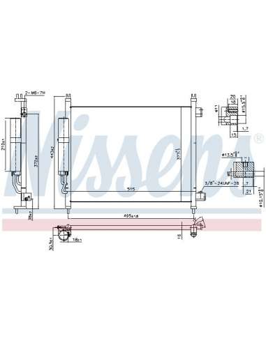 Condensador, aire acondicionado Nissens 940600 - NISSENS CONDENSADOR NISSAN A