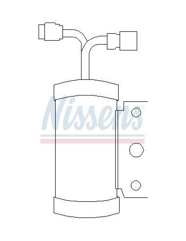 Filtro deshidratante, aire acondicionado Nissens 95075 - NISSENS RECEIVER DRYER MAZDA