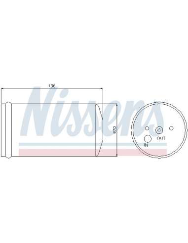 Filtro deshidratante, aire acondicionado Nissens 95365 - NISSENS CHRYSLER NEON 00-