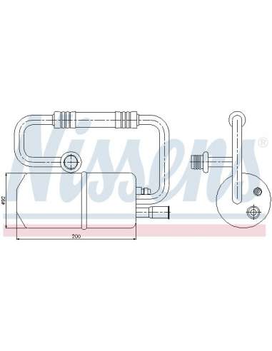 Filtro deshidratante, aire acondicionado Nissens 95370 - INGUIDA  95370 NISSENS MAZDA TRIB UTE 02-