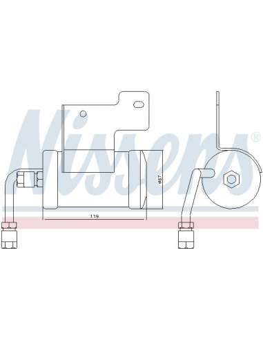 Filtro deshidratante, aire acondicionado Nissens 95382 - NISSENS MAZDA 626 91-