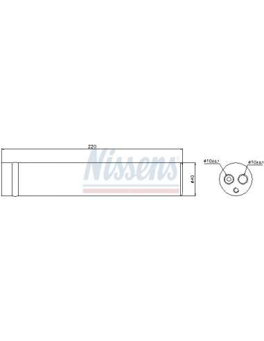 Filtro deshidratante, aire acondicionado Nissens 95439 - INGUIDA  95439 MAZDA 2 07-