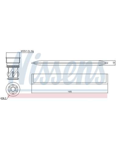 Filtro deshidratante, aire acondicionado Nissens 95478 - NISSENS Receiver dryers