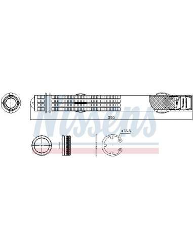 Filtro deshidratante, aire acondicionado Nissens 95581 - INGUIDA  95581 NISSENS MINI CLUBM AN (R55) (