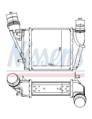 Radiador de aire de admisión Nissens 96452 - NISSENS INTERCOOLER RENAULT T