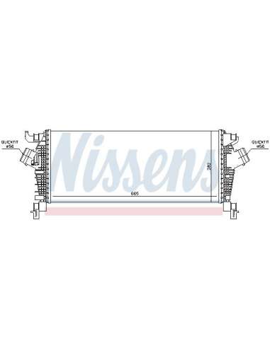 Radiador de aire de admisión Nissens 96454 - NISSENS INTERCOOLER OPEL INSI