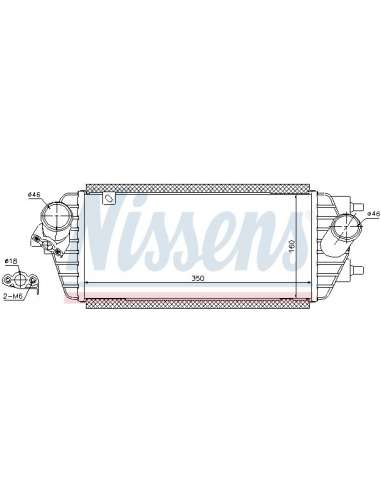 Radiador de aire de admisión Nissens 96456 - NISSENS INTERCOOLER KIA CAREN