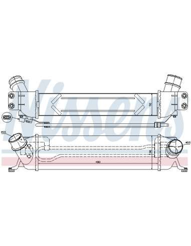 Radiador de aire de admisión Nissens 96458 - NISSENS INTERCOOLER HYUNDAI H