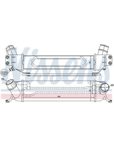 Radiador de aire de admisión Nissens 96459 - NISSENS INTERCOOLER HYUNDAI S