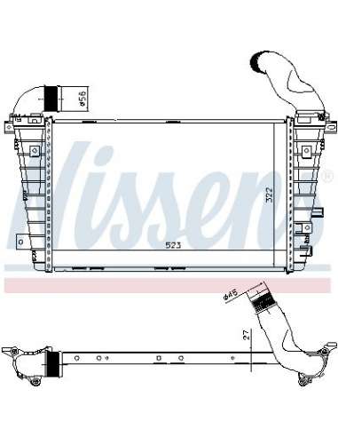 Radiador de aire de admisión Nissens 96461 - NISSENS INTERCOOLER OPEL ZAFI