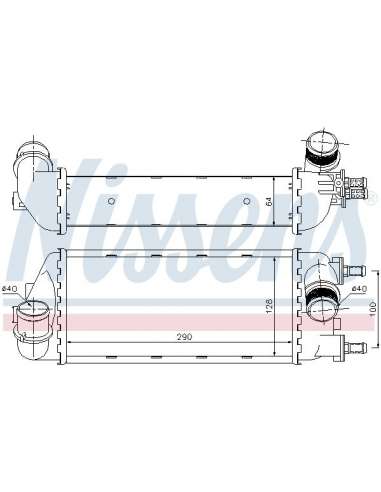 Radiador de aire de admisión Nissens 96466 - NISSENS INTERCOOLER FIAT 500