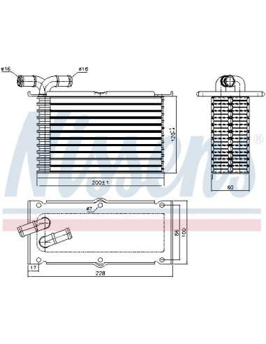 Radiador de aire de admisión Nissens 96470 - NISSENS INTERCOOLER SKODA ROO