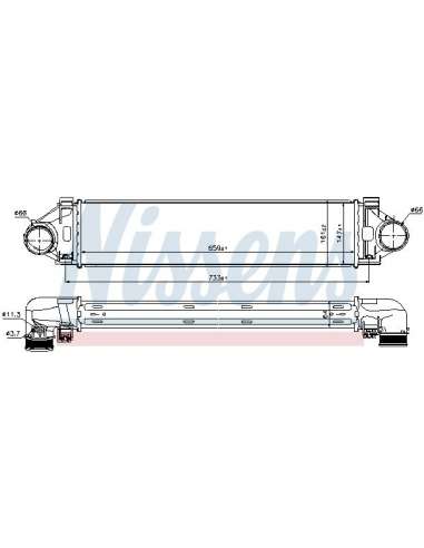 Radiador de aire de admisión Nissens 96471 - NISSENS INTERCOOLER VOLVO S80