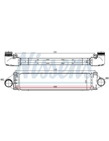 Radiador de aire de admisión Nissens 96472 - NISSENS INTERCOOLER VOLVO S80
