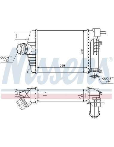 Radiador de aire de admisión Nissens 96479 - NISSENS INTERCOOLER RENAULT C