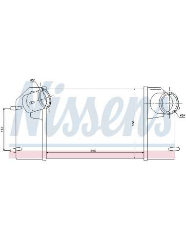 Radiador de aire de admisión Nissens 96489 - NISSENS INTERCOOLER LAND ROVE