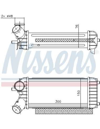 Radiador de aire de admisión Nissens 96491 - NISSENS INTERCOOLER FORD C-MA