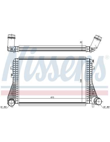 Radiador de aire de admisión Nissens 96493 - NISSENS INTERCOOLER VOLKSWAGE