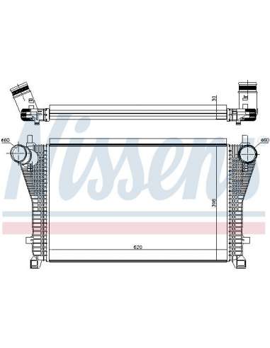 Radiador de aire de admisión Nissens 96494 - NISSENS INTERCOOLER AUDI A 3