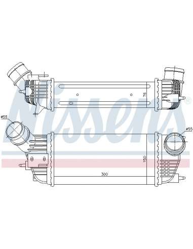 Radiador de aire de admisión Nissens 96497 - NISSENS INTERCOOLER PEUGEOT 5