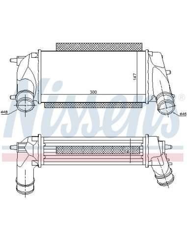 Radiador de aire de admisión Nissens 96498 - NISSENS INTERCOOLER FORD ECO