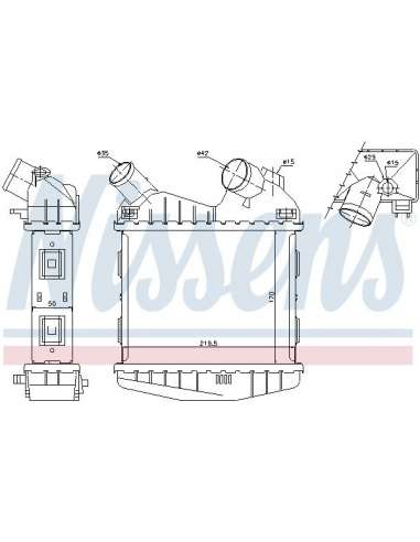 Radiador de aire de admisión Nissens 96499 - NISSENS INTERCOOLER SMART FOR