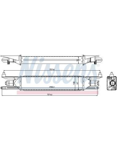 Radiador de aire de admisión Nissens 96500 - NISSENS INTERCOOLER FIAT PUNT