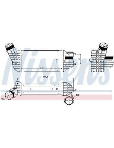 Radiador de aire de admisión Nissens 96512 - NISSENS INTERCOOLER PEUGEOT 3